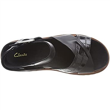 Sandalia Mujer Orianna Cross Clarks Piel Combi Negra