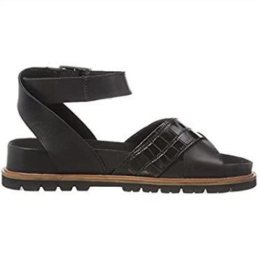 Sandalia Mujer Orianna Cross Clarks Piel Combi Negra