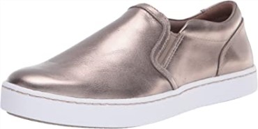 Zapatilla Mujer Pawley Bliss Clarks Pewter Metalizado Cuero