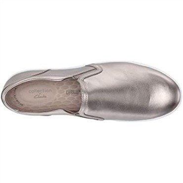 Zapatilla Mujer Pawley Bliss Clarks Pewter Metalizado Cuero