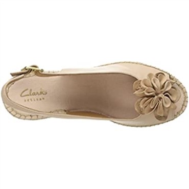 Sandalia Cuña Mujer Petrina Bianca Alpargata Clarks Piel Nude