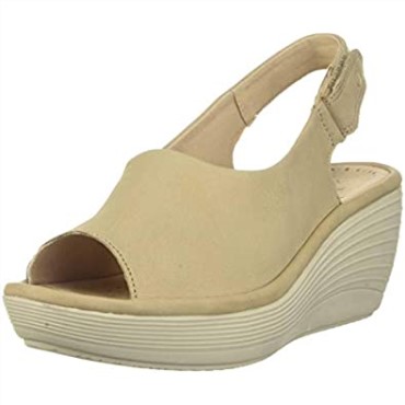 Sandalia Con Cuña Reedly Shaina Para Mujer Clarks Sand Nubuck