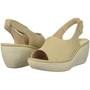 Sandalia Con Cuña Reedly Shaina Para Mujer Clarks Sand Nubuck