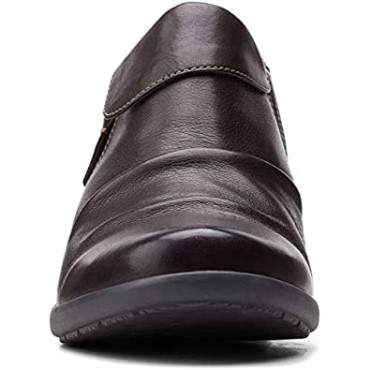 Botín Mujer Rosely Lo Burgundy Suede Clarks Cuero Marrón Oscuro