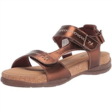 Sandalia Plana Mujer Roseville Mae Piel Metalizada Clarks