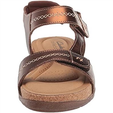 Sandalia Plana Mujer Roseville Mae Piel Metalizada Clarks
