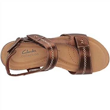 Sandalia Plana Mujer Roseville Mae Piel Metalizada Clarks