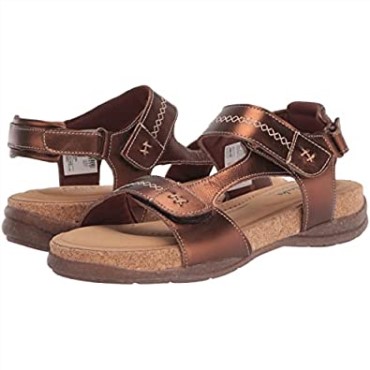 Sandalia Plana Mujer Roseville Mae Piel Metalizada Clarks