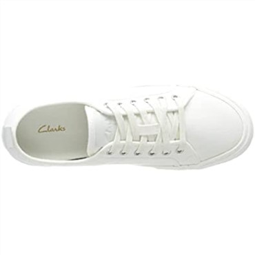 Sneaker Mujer Roxby Lace Lona Blanca Clarks