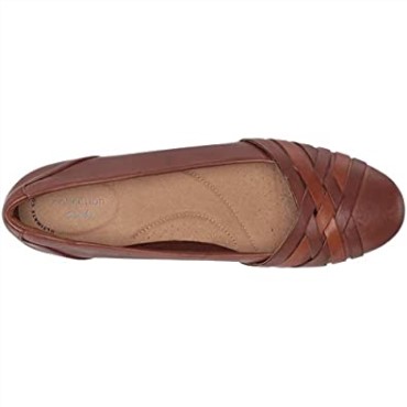 Bailarinas Mujer Sara Clover Clarks Mahoga Ny Cuero Combi