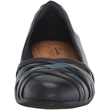 Bailarinas Mujer Sara Clover Clarks Navy Combi