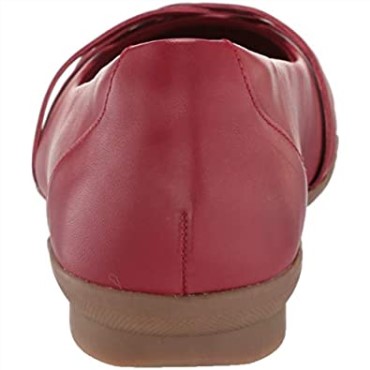 Bailarinas Mujer Sara Clover Clarks Cuero Rojo
