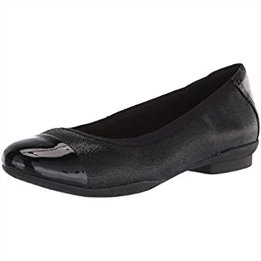 Bailarinas Mujer Sara Orquídea Clarks Cuero Negro Combi