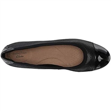 Bailarinas Mujer Sara Orquídea Clarks Cuero Negro Combi