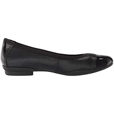 Bailarinas Mujer Sara Orquídea Clarks Cuero Negro Combi