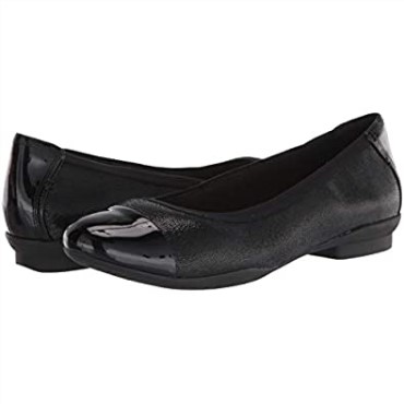 Bailarinas Mujer Sara Orquídea Clarks Cuero Negro Combi