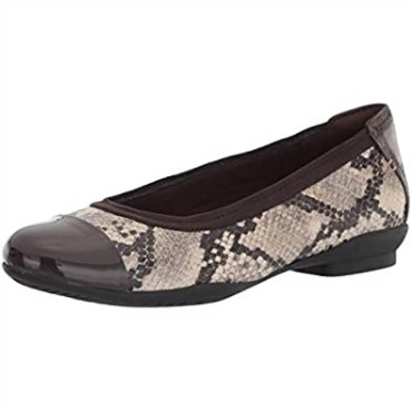 Bailarinas Mujer Sara Orquídea Taupe Serpiente Charol Combi Clarks