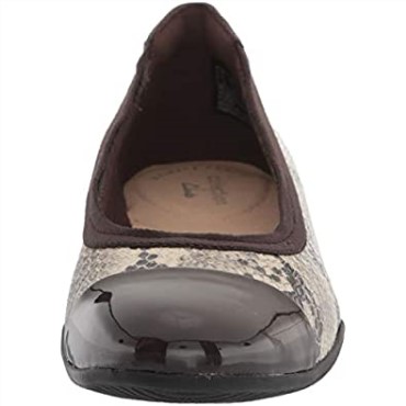 Bailarinas Mujer Sara Orquídea Taupe Serpiente Charol Combi Clarks