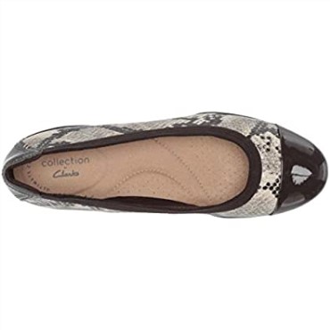 Bailarinas Mujer Sara Orquídea Taupe Serpiente Charol Combi Clarks