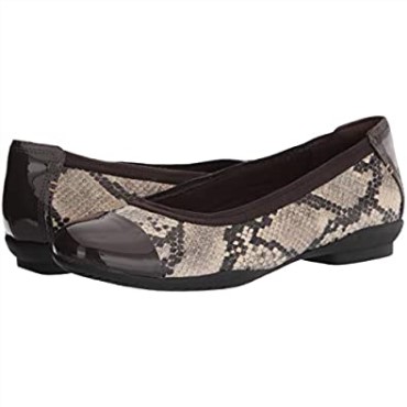 Bailarinas Mujer Sara Orquídea Taupe Serpiente Charol Combi Clarks