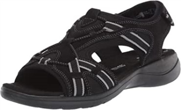 Sandalia Deportiva Mujer Saylie Loop Clarks Ante Negro