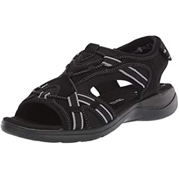 Sandalia Deportiva Mujer Saylie Loop Clarks Ante Negro