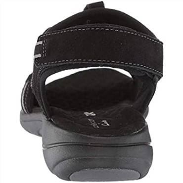 Sandalia Deportiva Mujer Saylie Loop Clarks Ante Negro