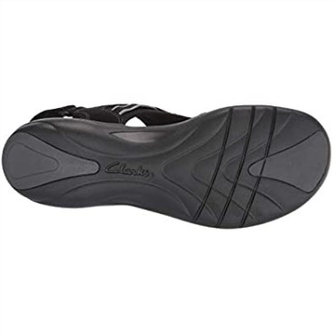 Sandalia Deportiva Mujer Saylie Loop Clarks Ante Negro
