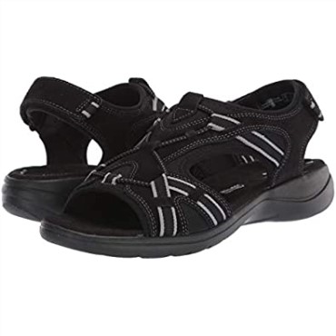 Sandalia Deportiva Mujer Saylie Loop Clarks Ante Negro