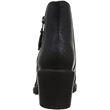 Bota De Moda Con Cremallera Scene Para Mujer Combinación Negra Clarks