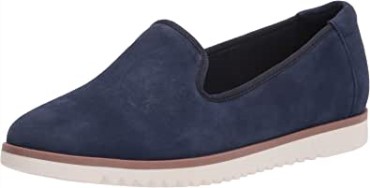 Mocasines Mujer Serena Brynn Flat Clarks Navy Suede