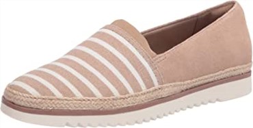 Mocasin Mujer Serena Paige Flat Sand Textil Ante Combi Clarks