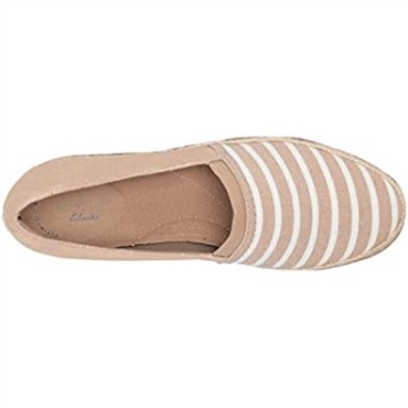 Mocasin Mujer Serena Paige Flat Sand Textil Ante Combi Clarks
