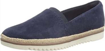 Mocasines Mujer Serena Paige Ante Azul Marino Clarks