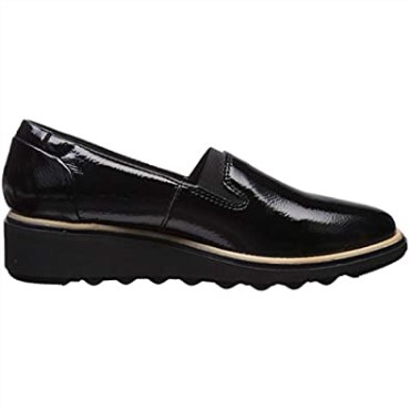 Mocasín Mujer Sharon Dolly Negro Charol Sintético Clarks