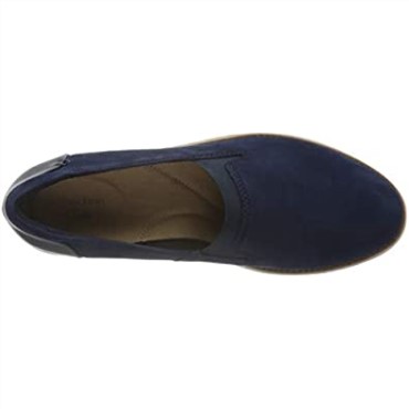 Mocasín Mujer Sharon Dolly Clarks Ante Azul Oscuro