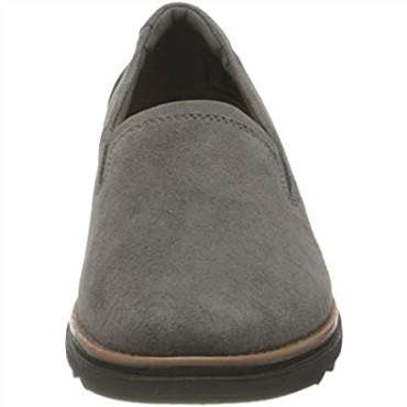 Mocasines De Mujer Sharon Dolly Clarks Grey Suede W Dark Tan World