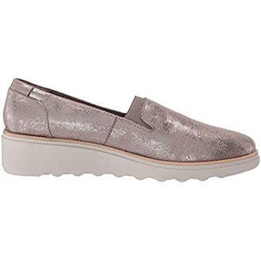 Mocasines Mujer Sharon Dolly Peltre Metalizado Textil Clarks