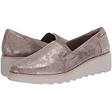 Mocasines Mujer Sharon Dolly Peltre Metalizado Textil Clarks