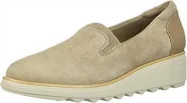 Mocasines De Mujer Sharon Dolly Sand Suede Clarks