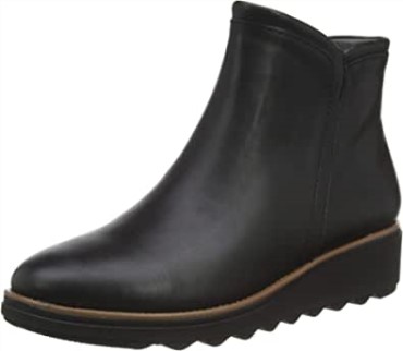 Botin Mujer Sharon Heights Clarks Piel Negra