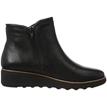 Botin Mujer Sharon Heights Clarks Piel Negra