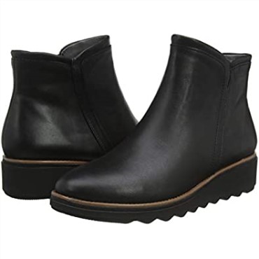 Botin Mujer Sharon Heights Clarks Piel Negra