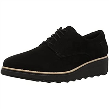 Zapatos De Mujer Sharon Noel Oxford Clarks Nubuck Negro