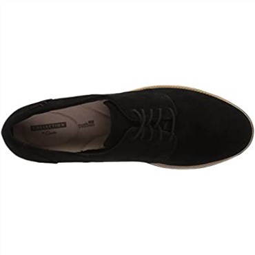 Zapatos De Mujer Sharon Noel Oxford Clarks Nubuck Negro