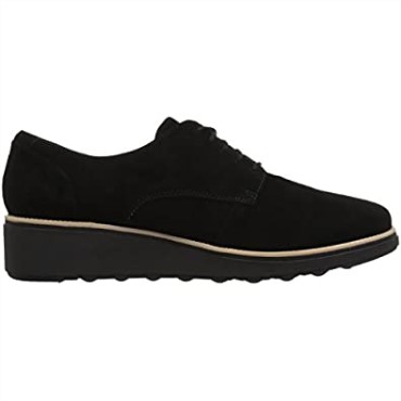 Zapatos De Mujer Sharon Noel Oxford Clarks Nubuck Negro