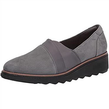 Mocasín Mujer Sharon Pump Clarks Ante Gris Oscuro