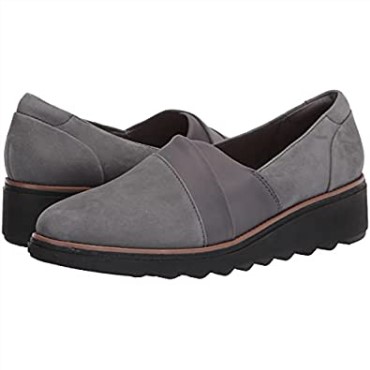 Mocasín Mujer Sharon Pump Clarks Ante Gris Oscuro