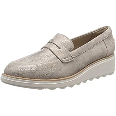 Mocasines Mujer Sharon Ranch Pen Ny Beige Peltre Clarks