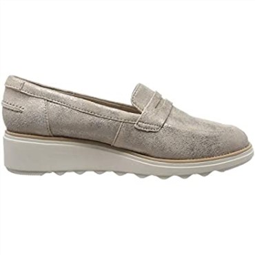 Mocasines Mujer Sharon Ranch Pen Ny Beige Peltre Clarks